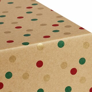 Gavepapir Christmas dots 40 cm