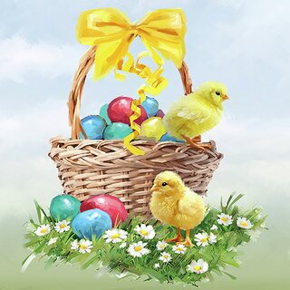 Napkin Lunsj Easter Basket