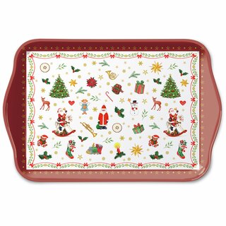 Tray Melamine 13X21cm Ornaments all over