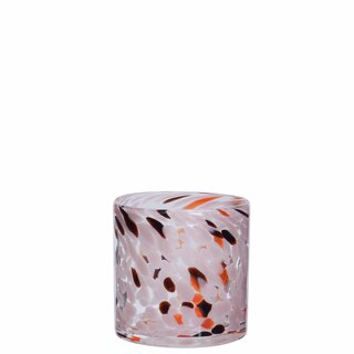 RAHEL Lyslykt/vase D10 H10 cm confetti pink