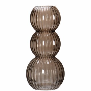 BUBBLE Vase D15 H32 cm brown
