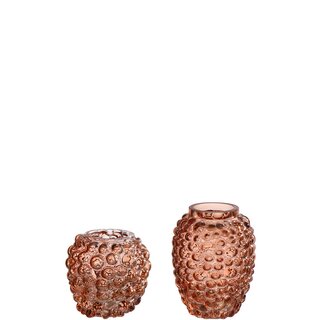 MINI SOFIAN Vase/Lykt 2ass D10 H9,3/12,4 cm orange