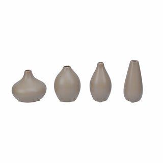 Molly - Vase Beige 4 ass. 11x11x10/8,5x8,5x11,5/7x7x12,5/6x6x13 Keramikk