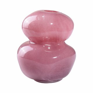 Caila - Vase Mørk rosa 12x12x13,5cm Glass