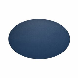 West - Kuv. brikke Marineblå 43,5x28,5cm oval PVC