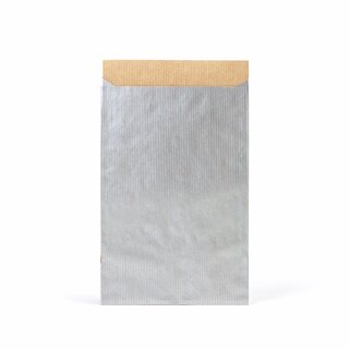 Papirpose Br.Kr:12x18+2 cm Sølv