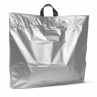 Plastpose,Sølv blank 60x50+4cm