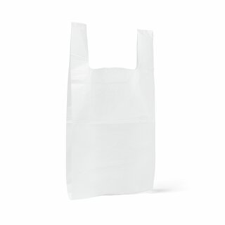 Shopper plastbærepose hvit 19my HD30x20x60cm 30liter
