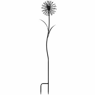 Blomma på stick H100 D18,5 cm matt svart