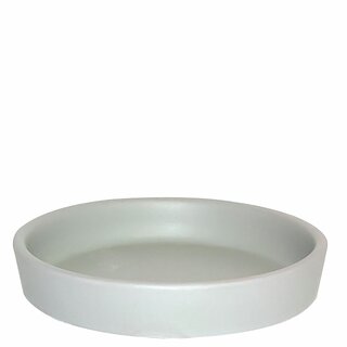 Fat, keramik, matt ljusgrå, D11 cm