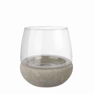 MYSIG Lykta m/glass D21 H23 cm cement