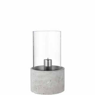LÅGA Oljelampa m/glass D12 H28 cm cement