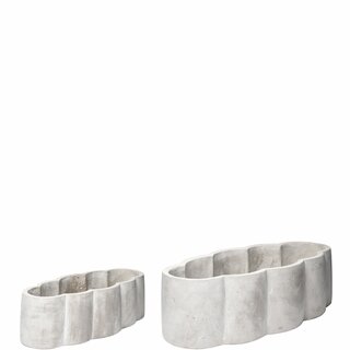 CURVE Skål oval cement s/2 D30/40 H10/12 cm