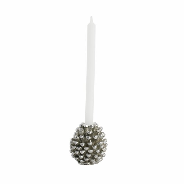 Serafina candlestick Ø6X6 cm, Ant. Silver
