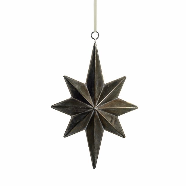 Misella decoration star 23.5X6X37 cm. Ant. Silver