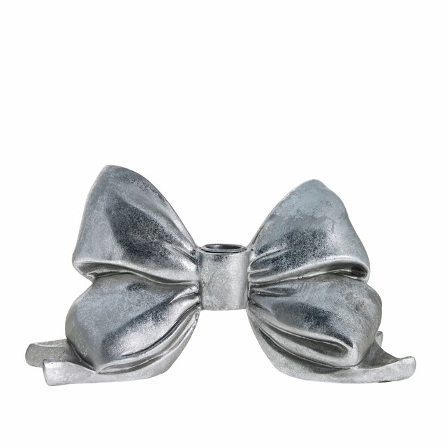 Serafina candlestick bow 24X10.3X12.7 cm. Ant. Sil