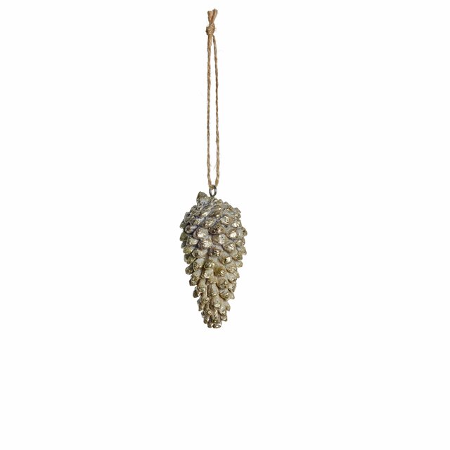 Serafina ornament pine cone 4X4X8.2 cm. L. Gold