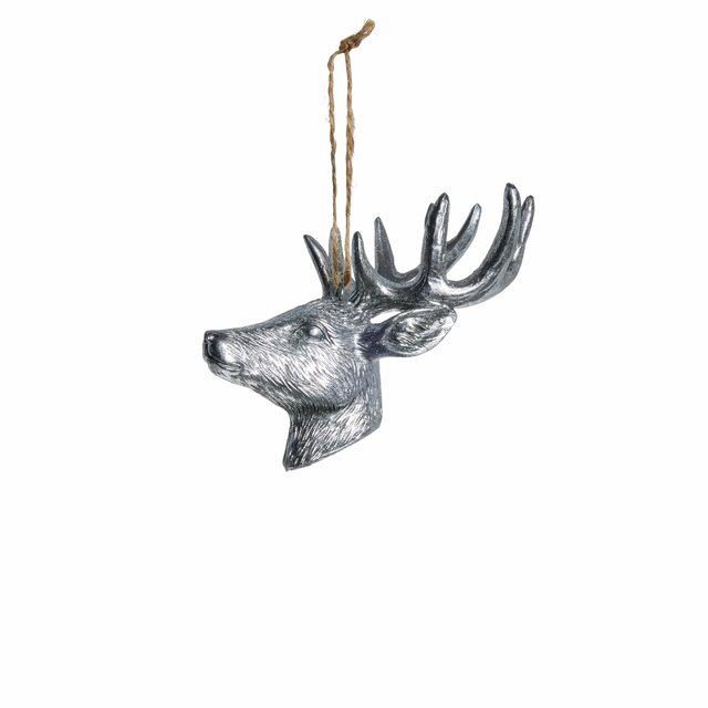 Serafina ornament deer 9X7X12.5 cm. Ant. Silver