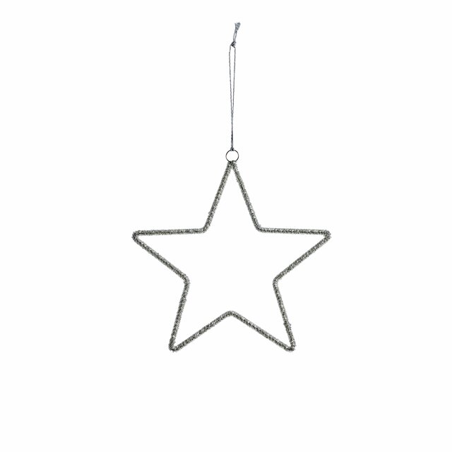 Ane ornament star 25X25 cm. Silver