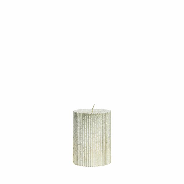 Lissia decoration candle  7X7X10 cm. L. Gold