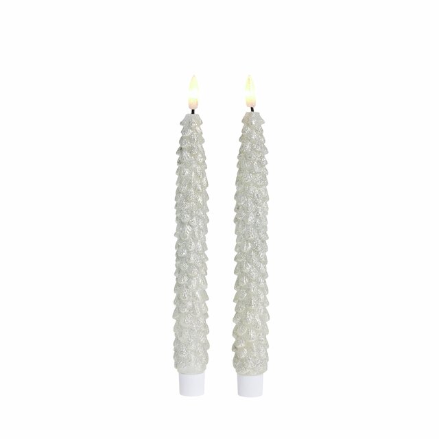 Livia taper LED candle  2.5X2.5X25 cm. L. Gold