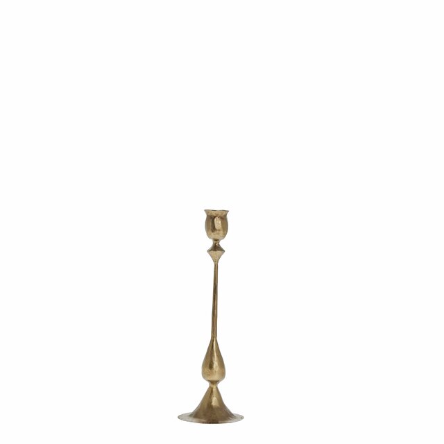 Ingrid candlestick  7X7X27 cm. L. Gold