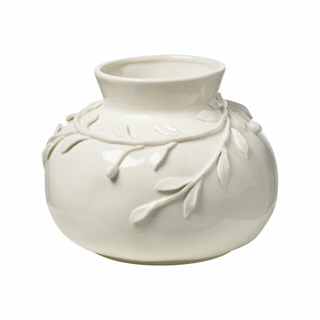 Olivie vase 23X23X18.5 cm. White