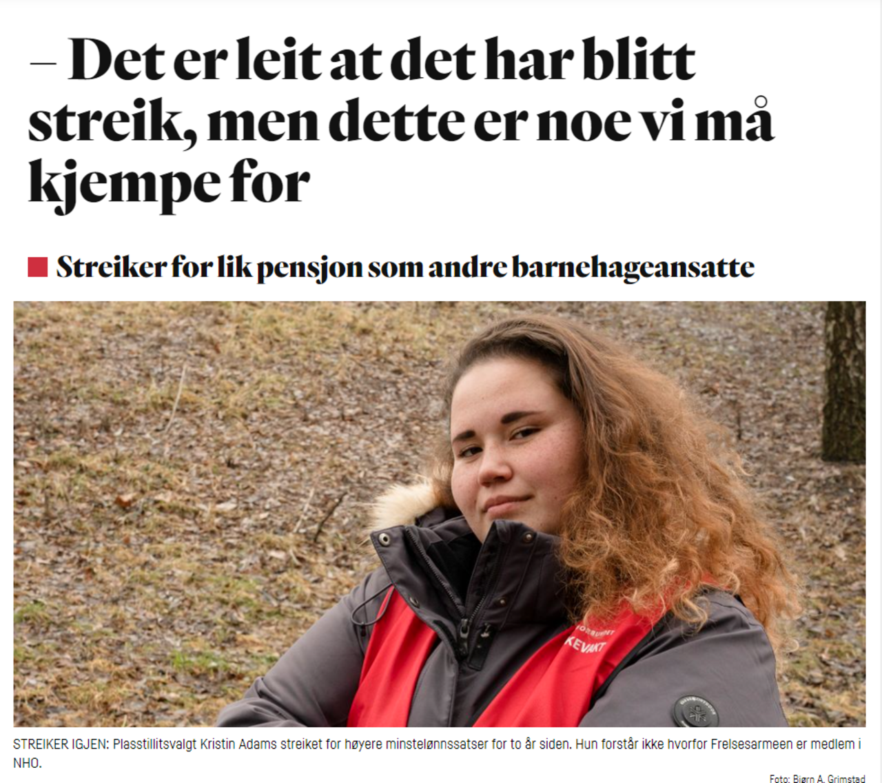 Fagbladet: Streiker for lik pensjon