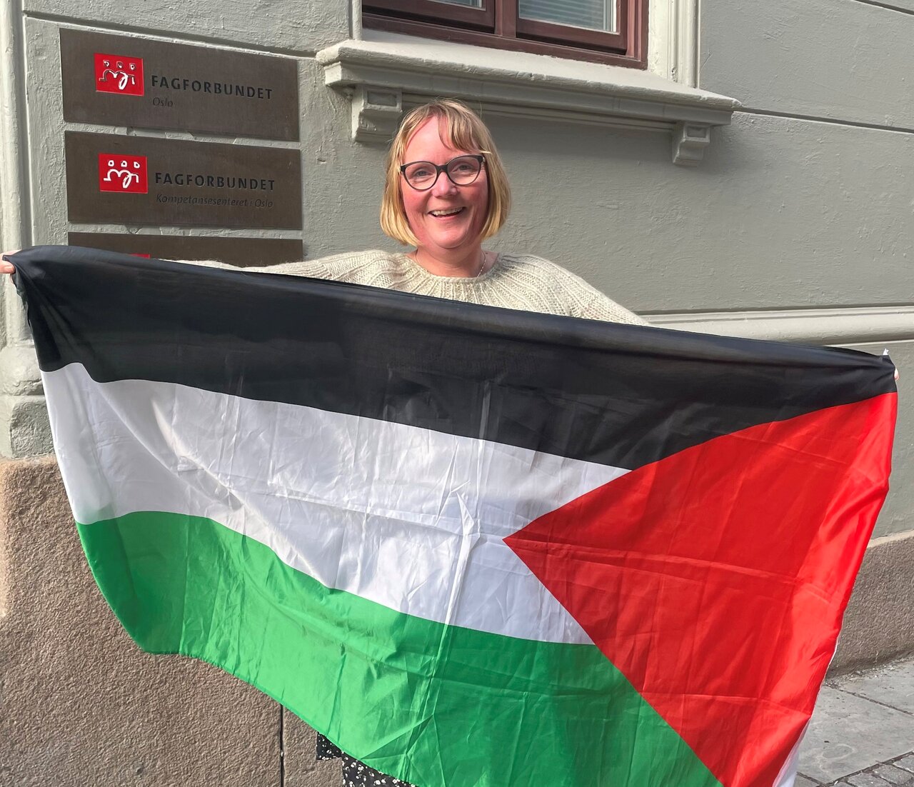 Cathrin Snare er palestinaambassadør i Fagforbundet Oslo og leder for Yrkesseksjonen helse og sosial Oslo.