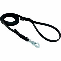 Hundkoppel Alac läder justerbart 220–250cm svart