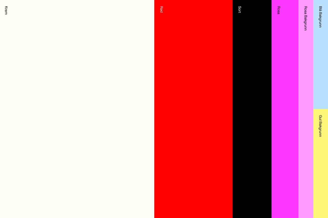 Fagforbundets profilfarger illustrert