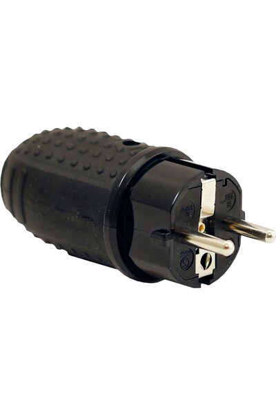 Stickpropp Valux jordad IP44 gummi svart