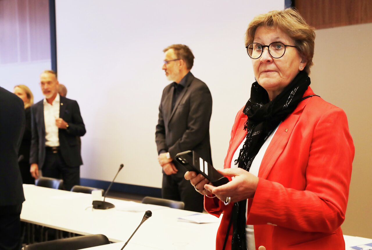 Bekymret for valgdeltakelsen: Fagforbundets leder, Mette Nord, her avbildet ved oppstart av årets lønnsoppgjør i kommunesektoren.