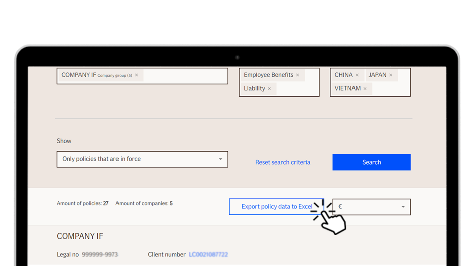 screenshot from If Login showing the policy view.