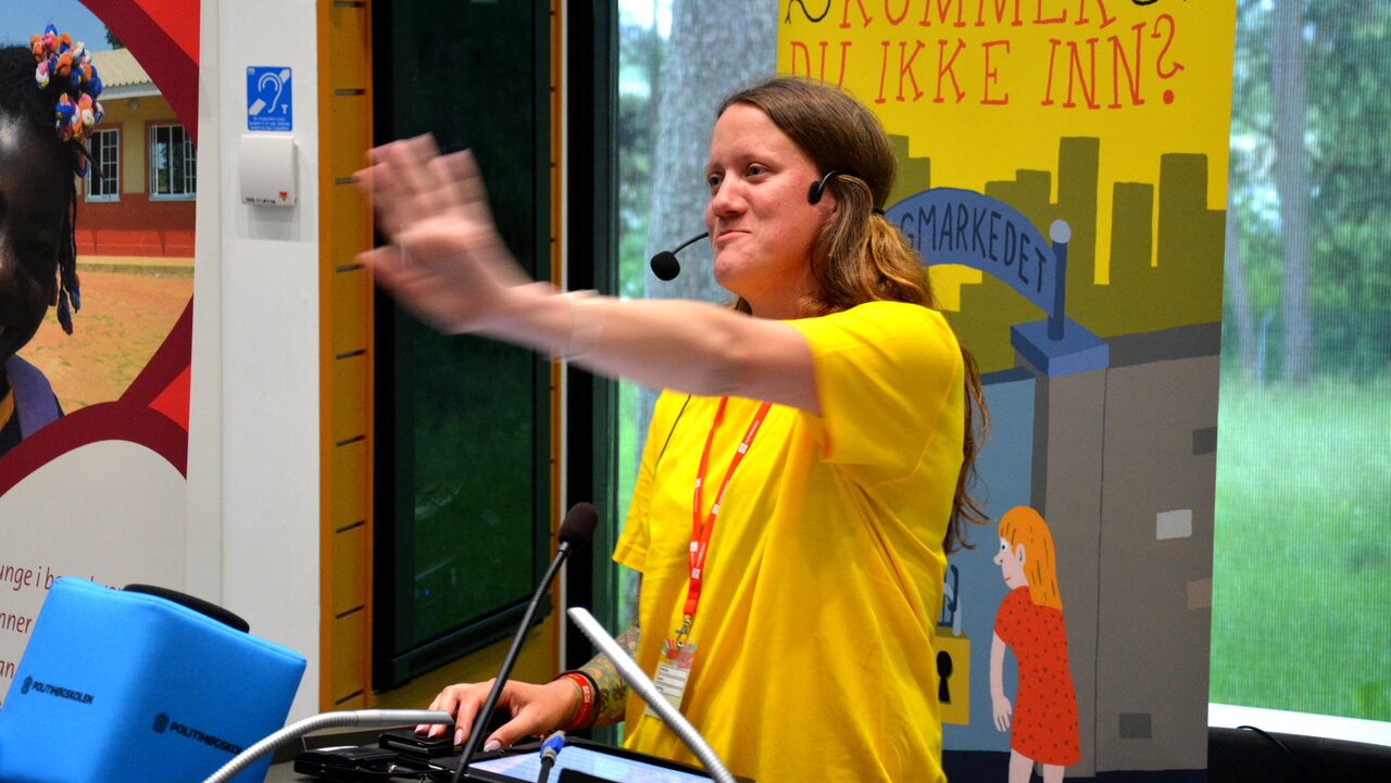 ÅPNET: Leder av Fagforbundet Ung, Christina Beck Jørgensen, åpnet årets sommerkonferanse.