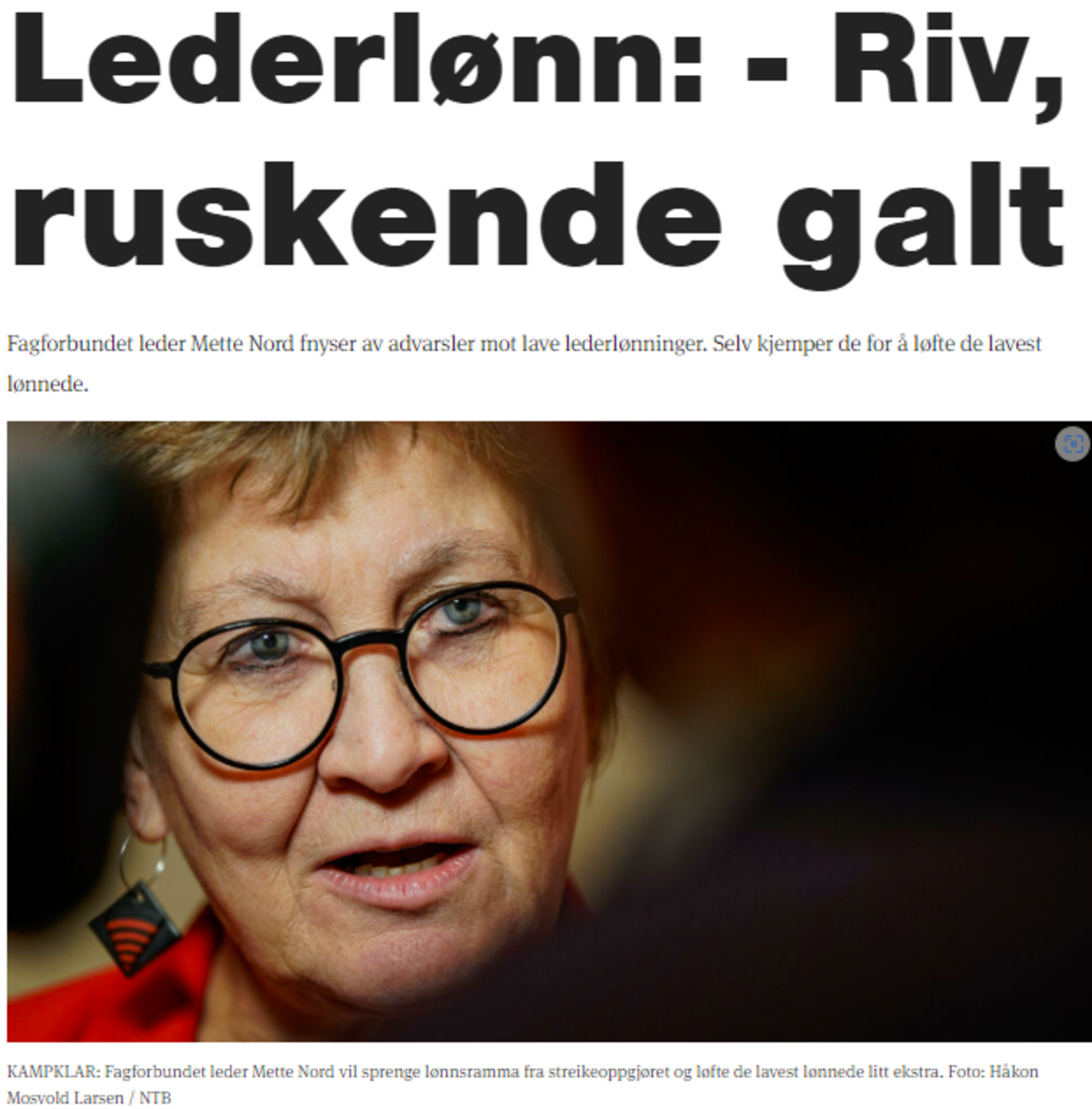 Mette Nord i Dagbladet Børsen
