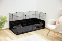 Inomhushage Kerbl Hoppla svart 144x72x72cm