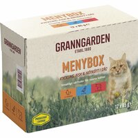 Våtfoder Granngården Menybox kött/fisk bitar i sås för katt 12x85g