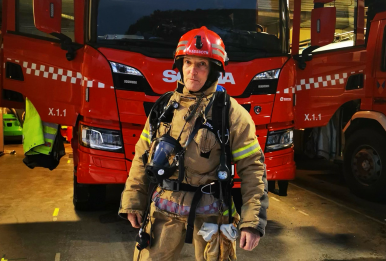 I front for et viktig gjennomslag for brannmenn og yrkesskadeerstatning: brannmann Tore Vassbotn.