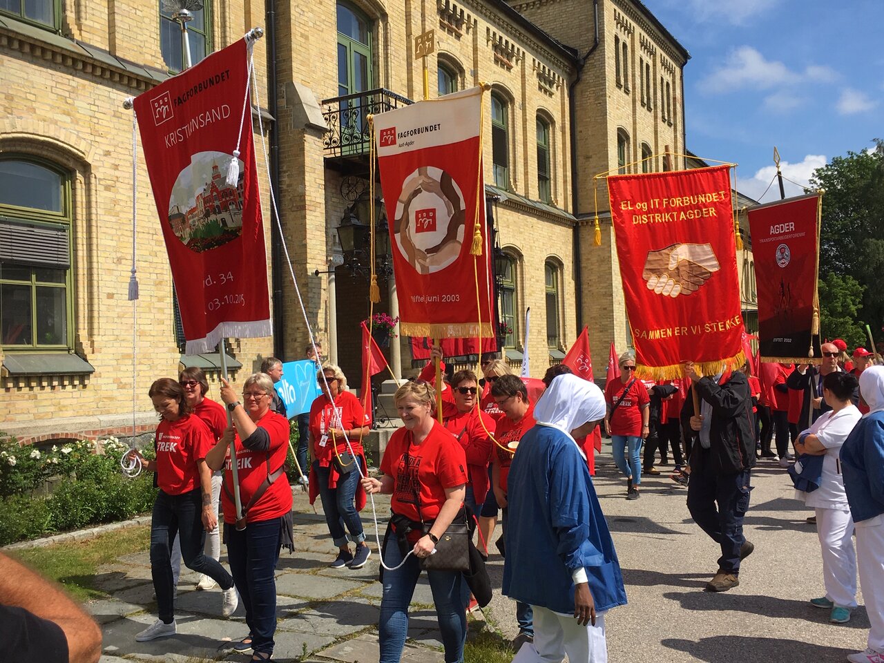 Streikende i Kristiansand