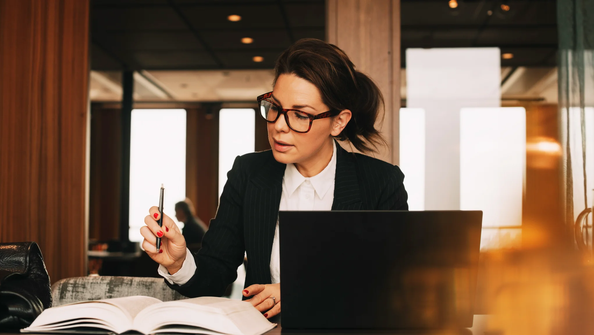 Woman at the law office