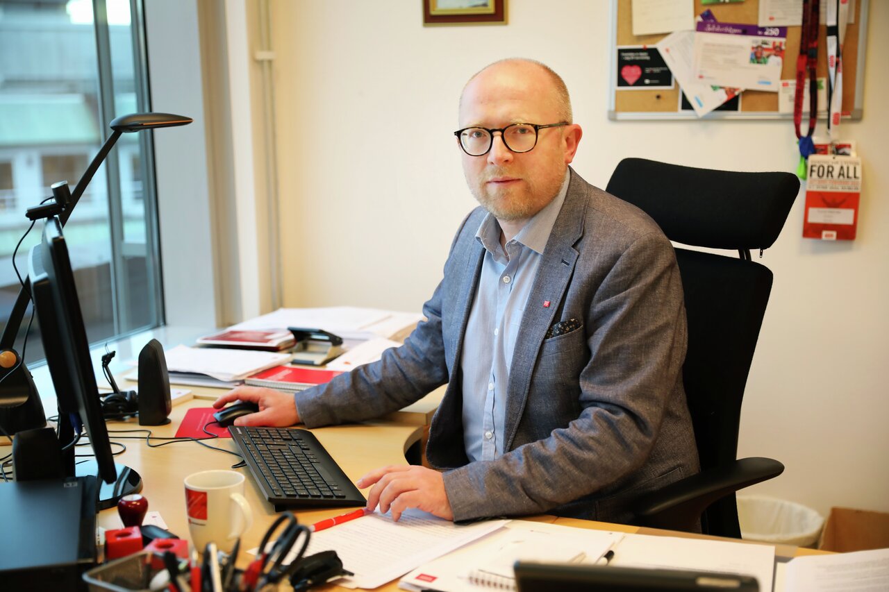 Leder for Yrkesseksjon kontor og administrasjon i Fagforbundet, Trond Finstad.
