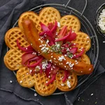 Tasty pølse i vaffel