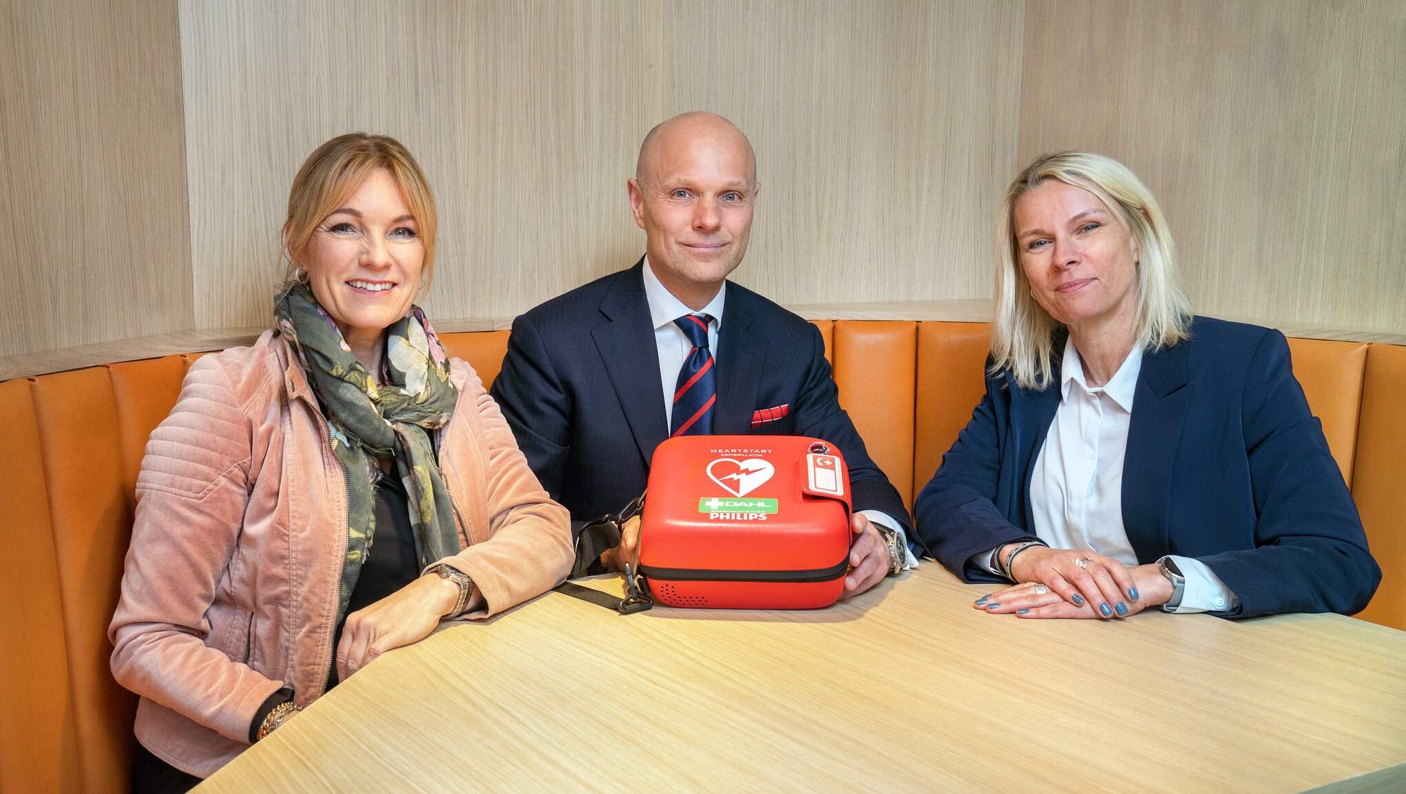 Morten Thorsrud with representatives from the Hearth and Lung assosiation.
