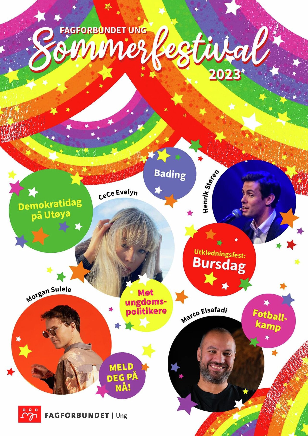 Fagforbundet Ungs Sommerfestival 16.-18.juni 2023 på Sundvolden hotell og Utøya