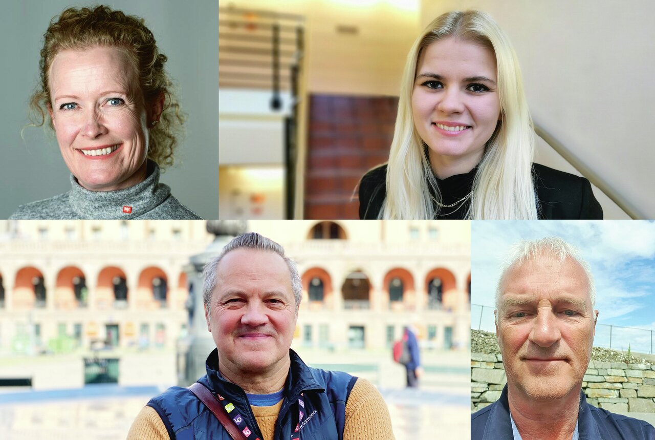 Fire i farta: Fra venstre øverst Olaug Skau, Jeanette Lea Romslo, Helge Sporsheim og Hans Fredrik Danielsen.