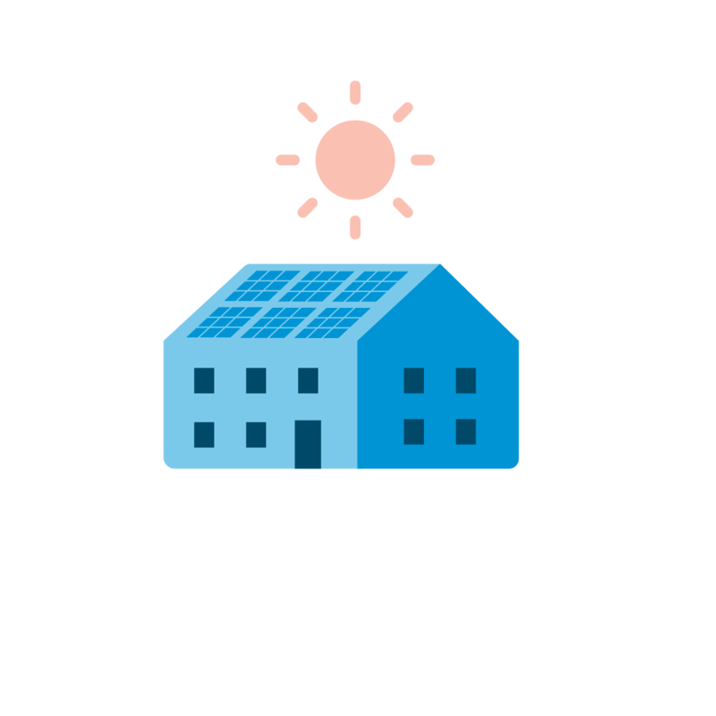 Stort hus med solceller