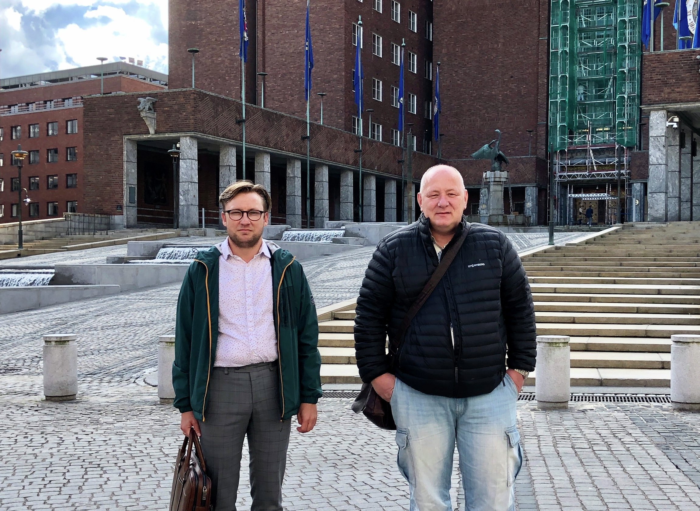 F.v. Per Egil Johansen og Roger Dehlin leder forhandlingene på vegne av LO-organiserte i Oslo kommune.