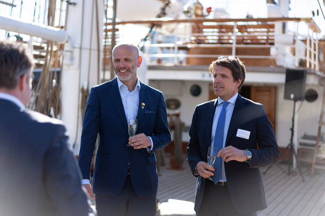 Haakon Vatle, CEO Statsraad Lehmkuhl Foundation og Øyvind Axe, Wikborg Rein.