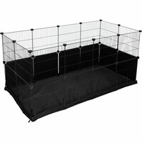 Inomhushage Kerbl Hoppla svart 144x72x72cm